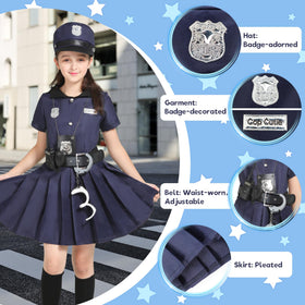 Wizland police costume hat for an authentic look during pretend play