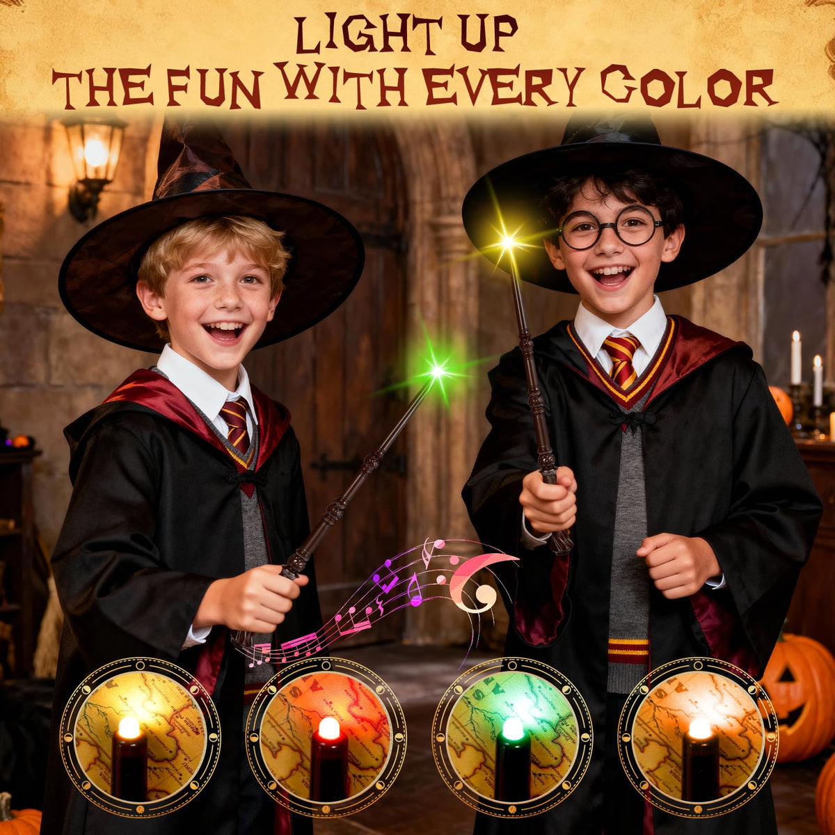 WizWonders hive-style wand for gifts, parties, and trick-or-treat bags.