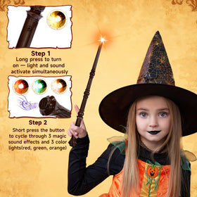 WizWonders wand emits colors and sounds for imaginative cosplay.