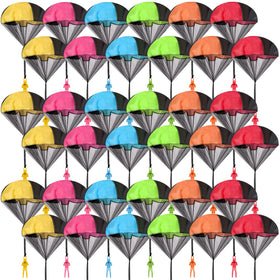 Wizzosivoor 36pcs parachute toy set in vibrant colors for outdoor play.