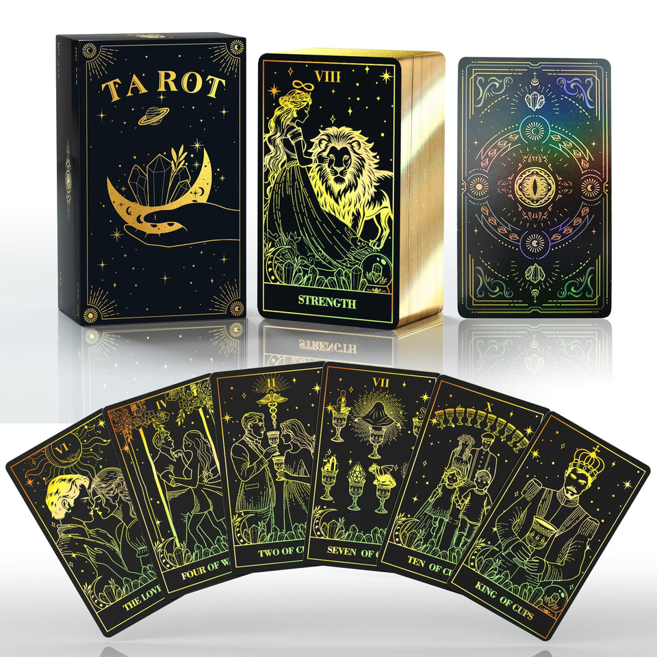 WJPC Gold Foil Edge Tarot Deck glittering edges for elegant readings