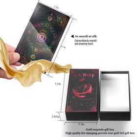 WJPC Rose Gold Edge tarot cards back design with starry pattern for reflective sessions