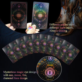 WJPC Rose Gold Edge tarot set in hand, easy to shuffle and handle