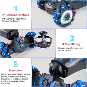WJWMIRC music and lighting effects enhance immersive driving in blue