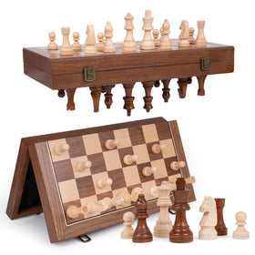WJZDY 15-inch magnetic chess board for durable travel and home use.