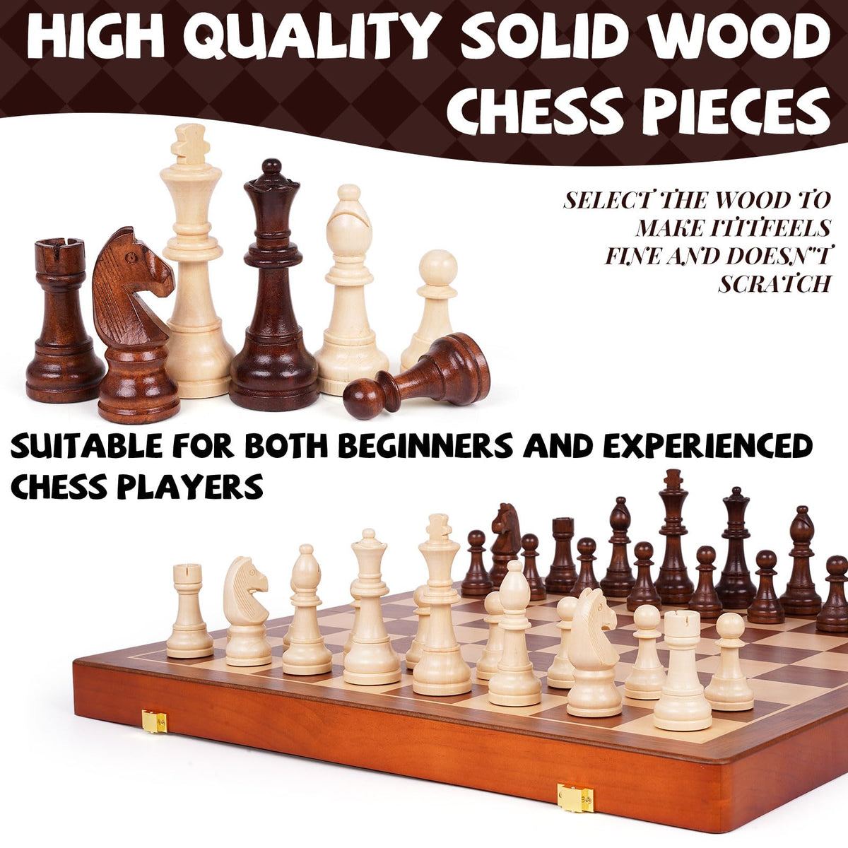 WJZDY oversized 4-5-inch king for easy identification during play.