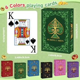 Wkchxd playing cards 6-pack red deck boosts visibility for seniors and casual poker