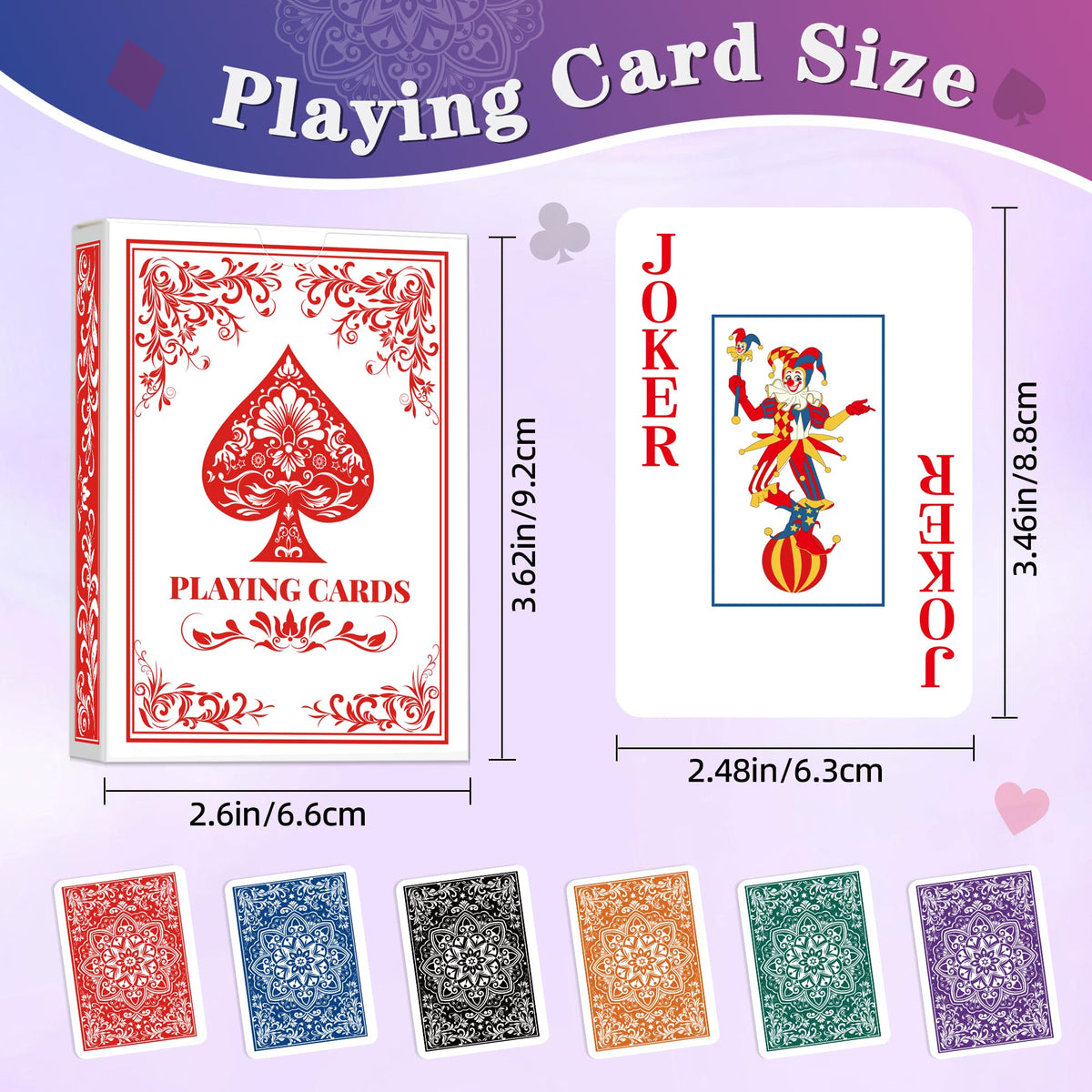 Wkchxd large print playing cards with bold indices for easy reading.