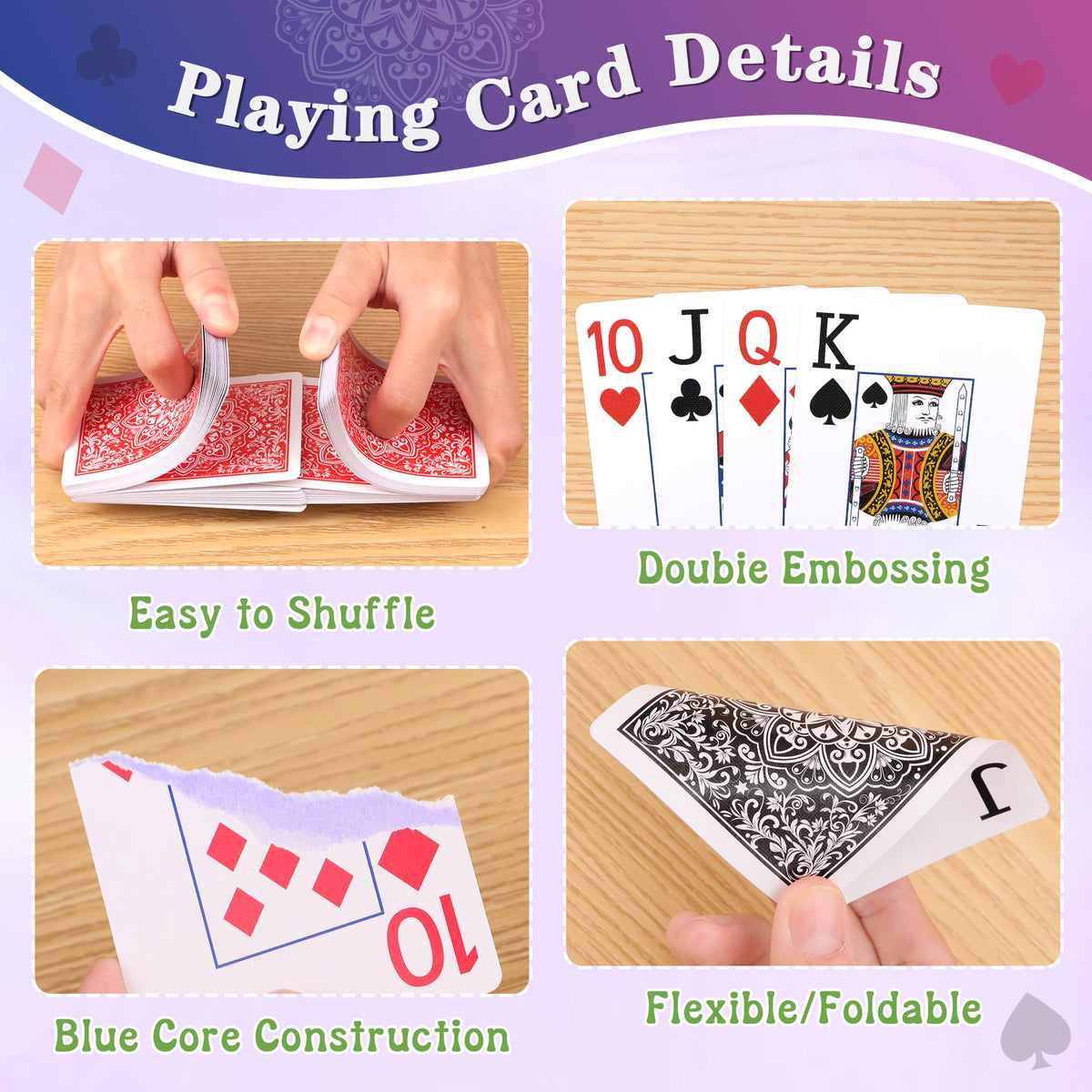 Wkchxd six color decks offering quick color-coding and variety.