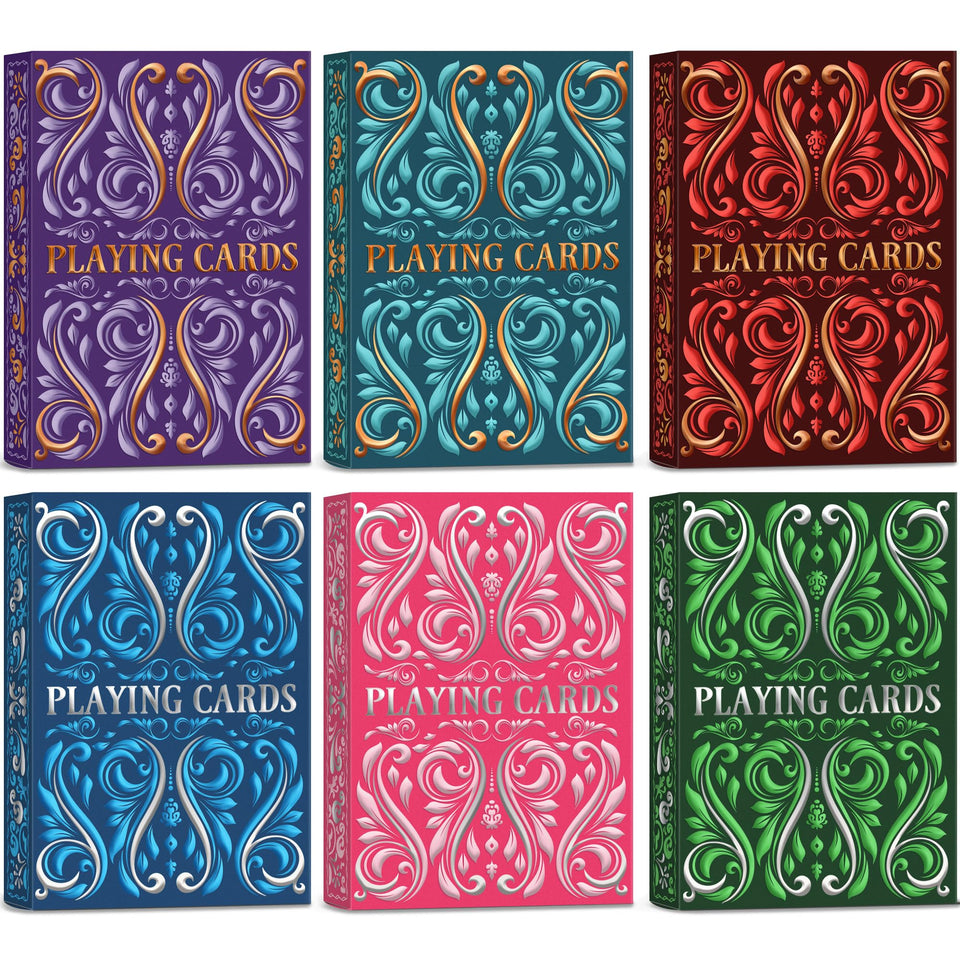 Wkchxd six-pack display of colored playing cards for group games