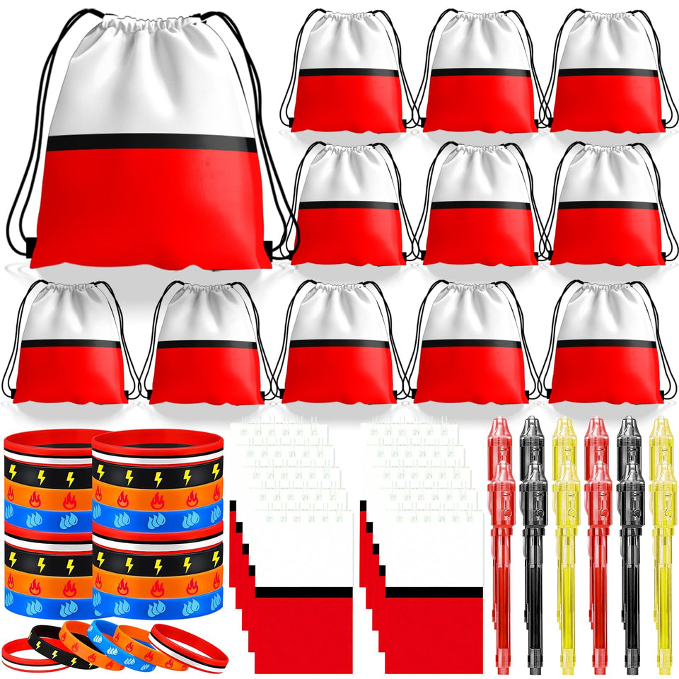 WLBBLQDIE drawstring bags cartoon set—colorful and practical party favors for kids' events.