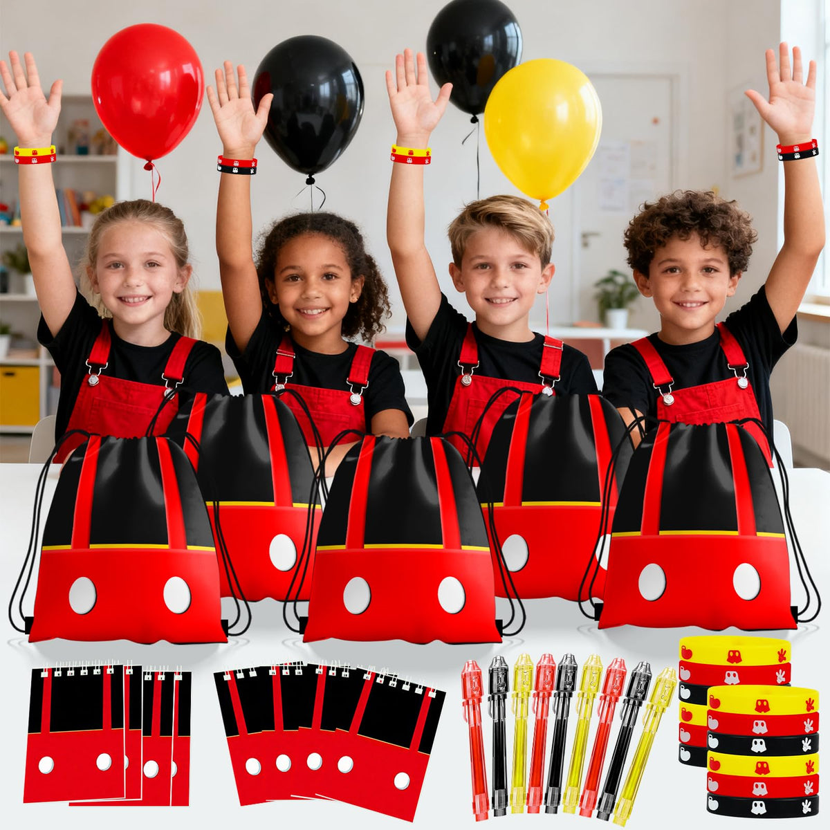 WLBBLQDIE cartoon mouse party scene showing kids enjoying gifts