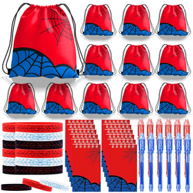 WLBBLQDIE spider party drawstring bags with web design for fun party favors
