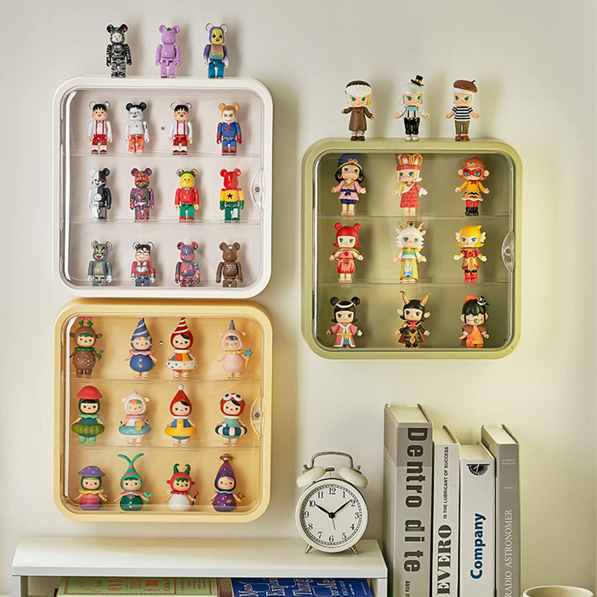 WMM wall-mount display case ABS material highlights durable construction.