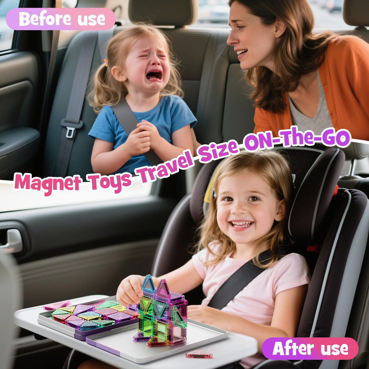 WMXDU 3D colorful magnet tiles boost shape recognition and color sense.