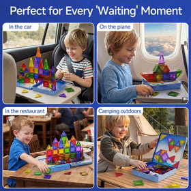 WMXDU 60-piece set boosts creative building on trips.