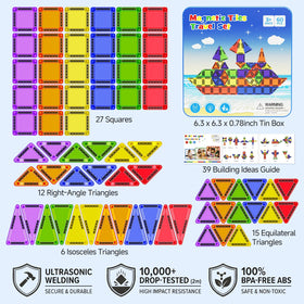 WMXDU magnetic tiles perfect gift for ages 3-8.