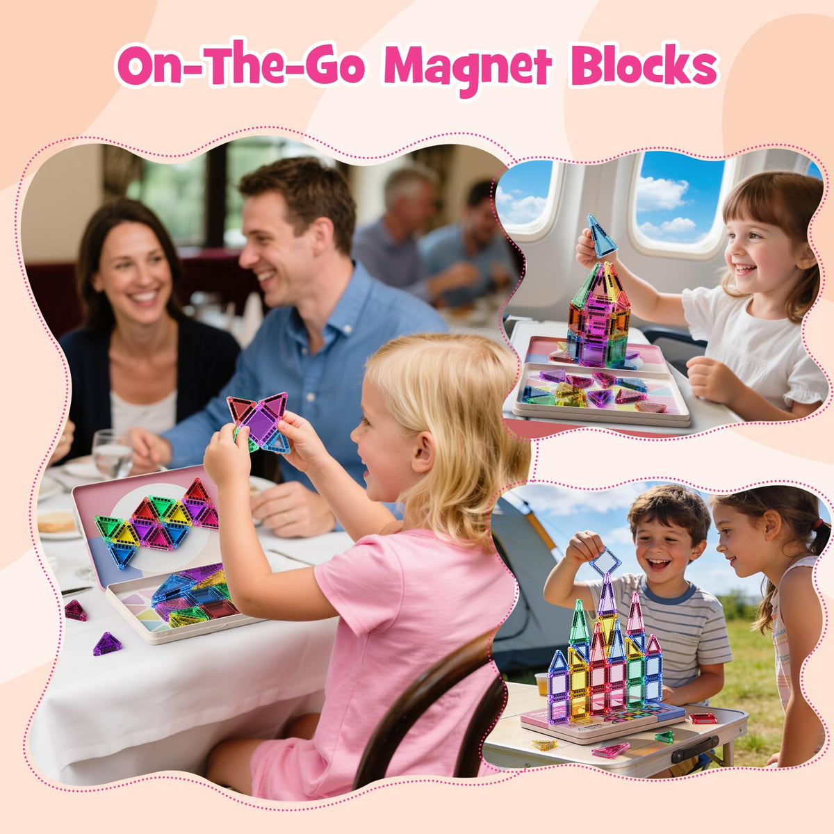 WMXDU mini magnetic tiles colors and shapes support color recognition and geometry learning.