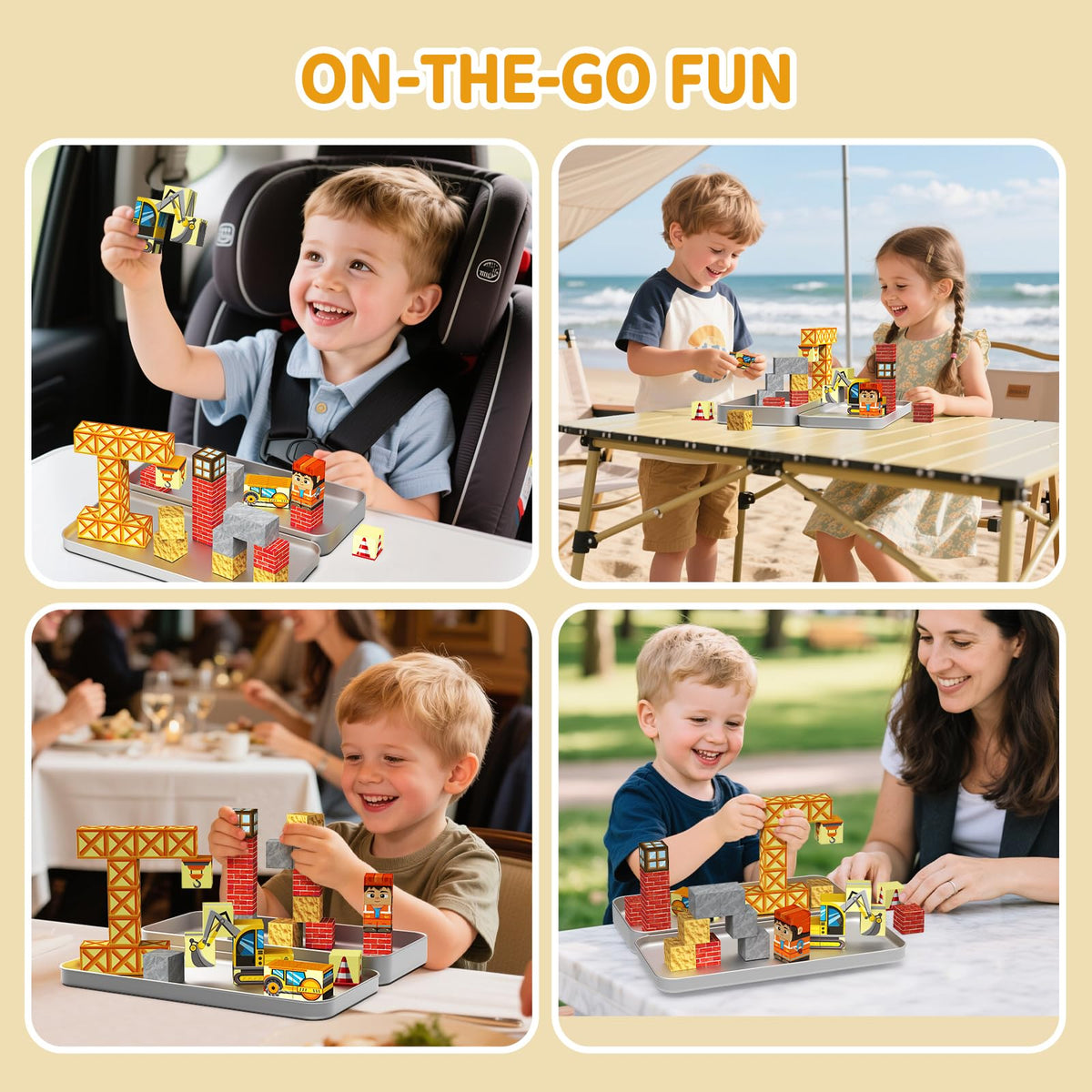 WMXDU magnetic tiles let kids build cubes on the go.
