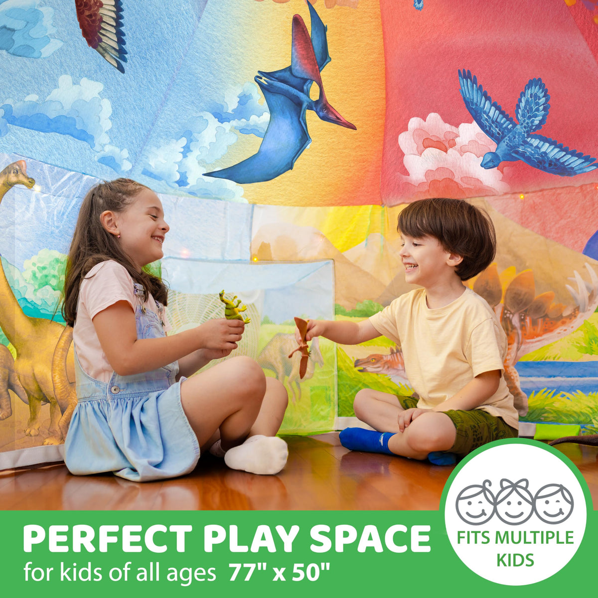WO Dino Aerodome LED lights with remote offering eight mood modes for play.