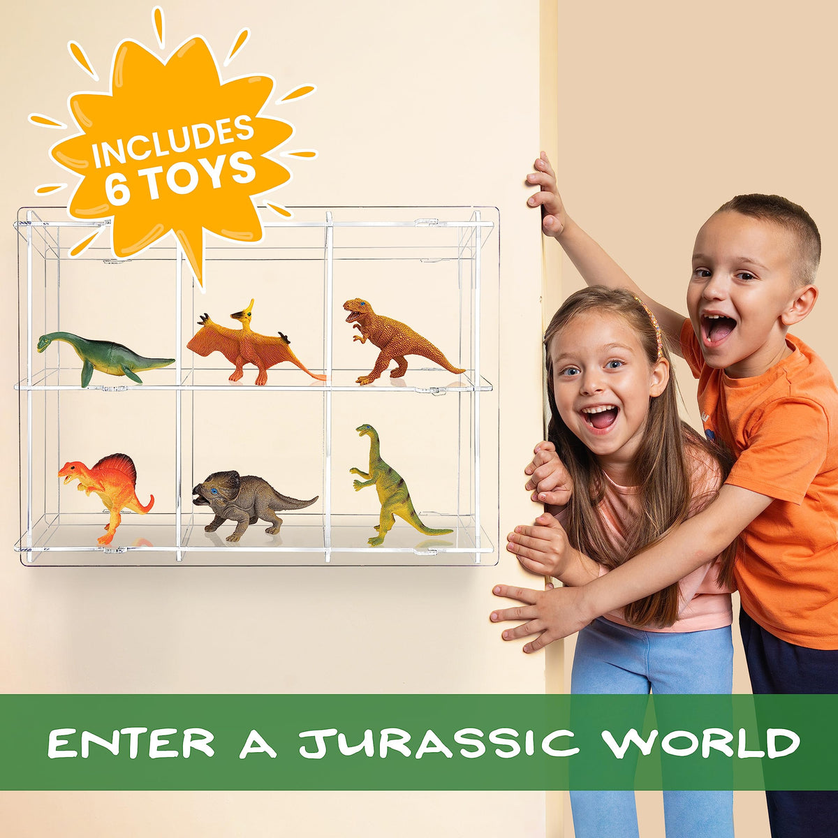W&O Dino Paradise tent interior is spacious for multiple kids to explore