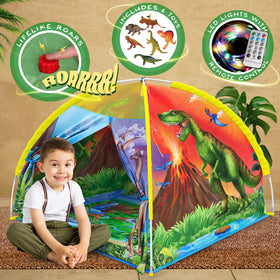 W&O Dino Super Dome with roar button boosts imaginative play and exploration.