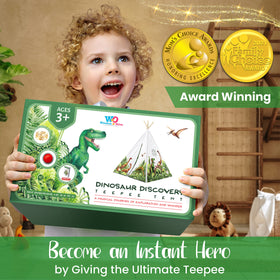 W&O Dinosaur Discovery Teepee easy setup and simple cleanup for busy families