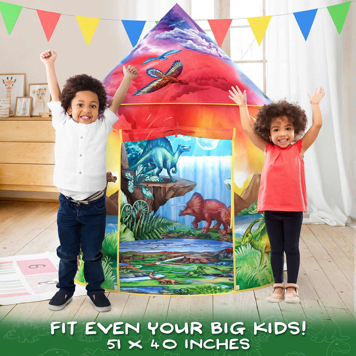 W&O Dinosaur sounds activate with Roar Button for engaging pretend play