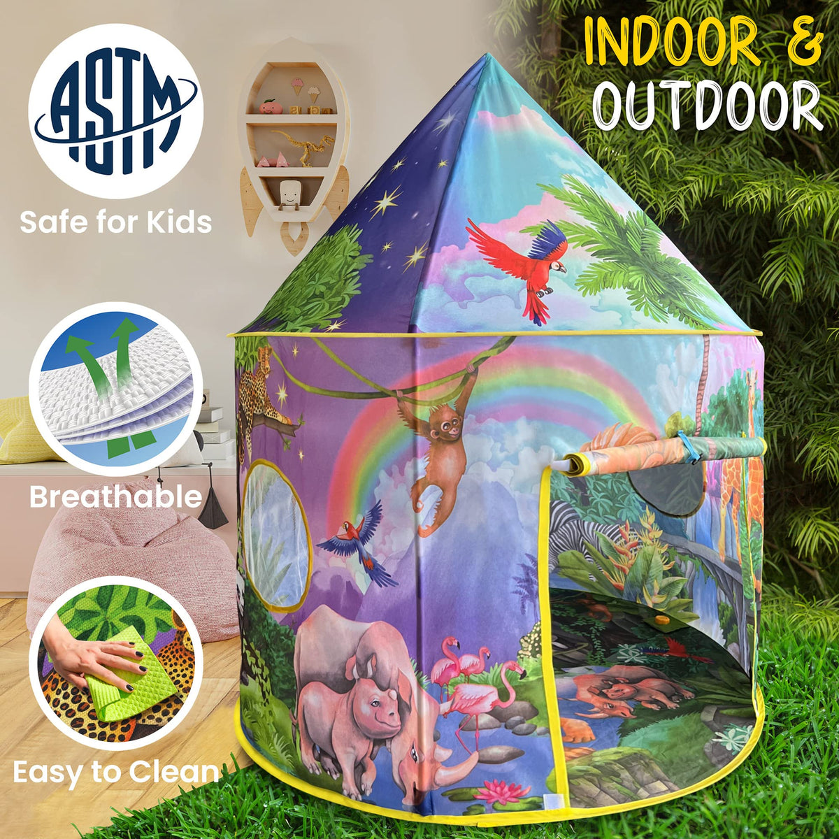 W&O Durable fiberglass rods provide sturdy, safe shelter.