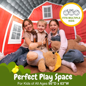 Weighted base keeps the W&O Barn Aerodome steady during active play.