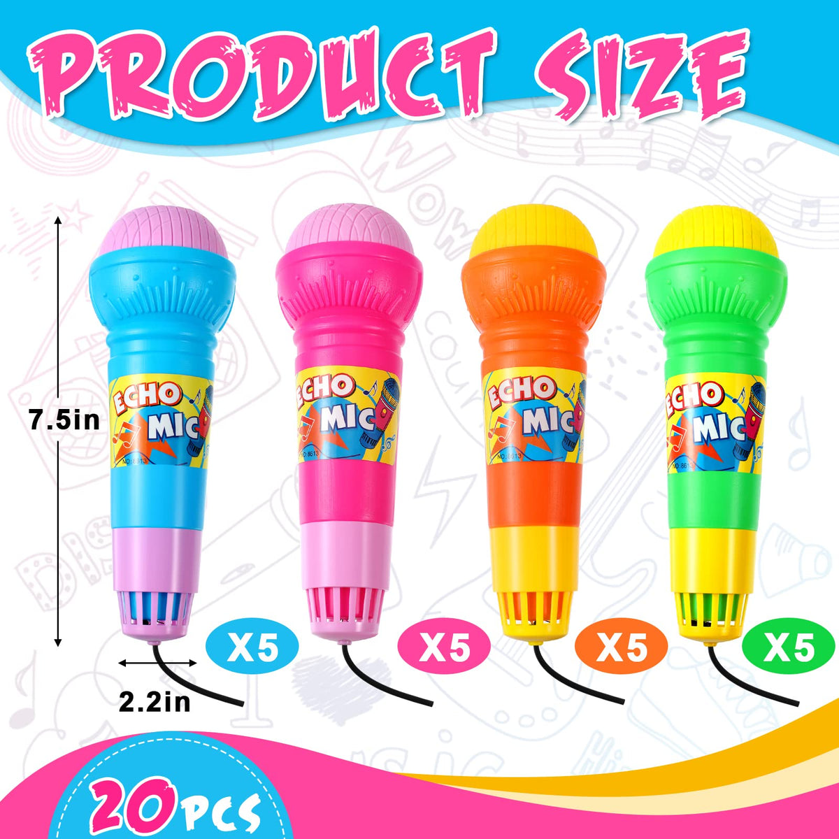 Woanger Echo Microphone Toy, kid-friendly design for easy handling during play.