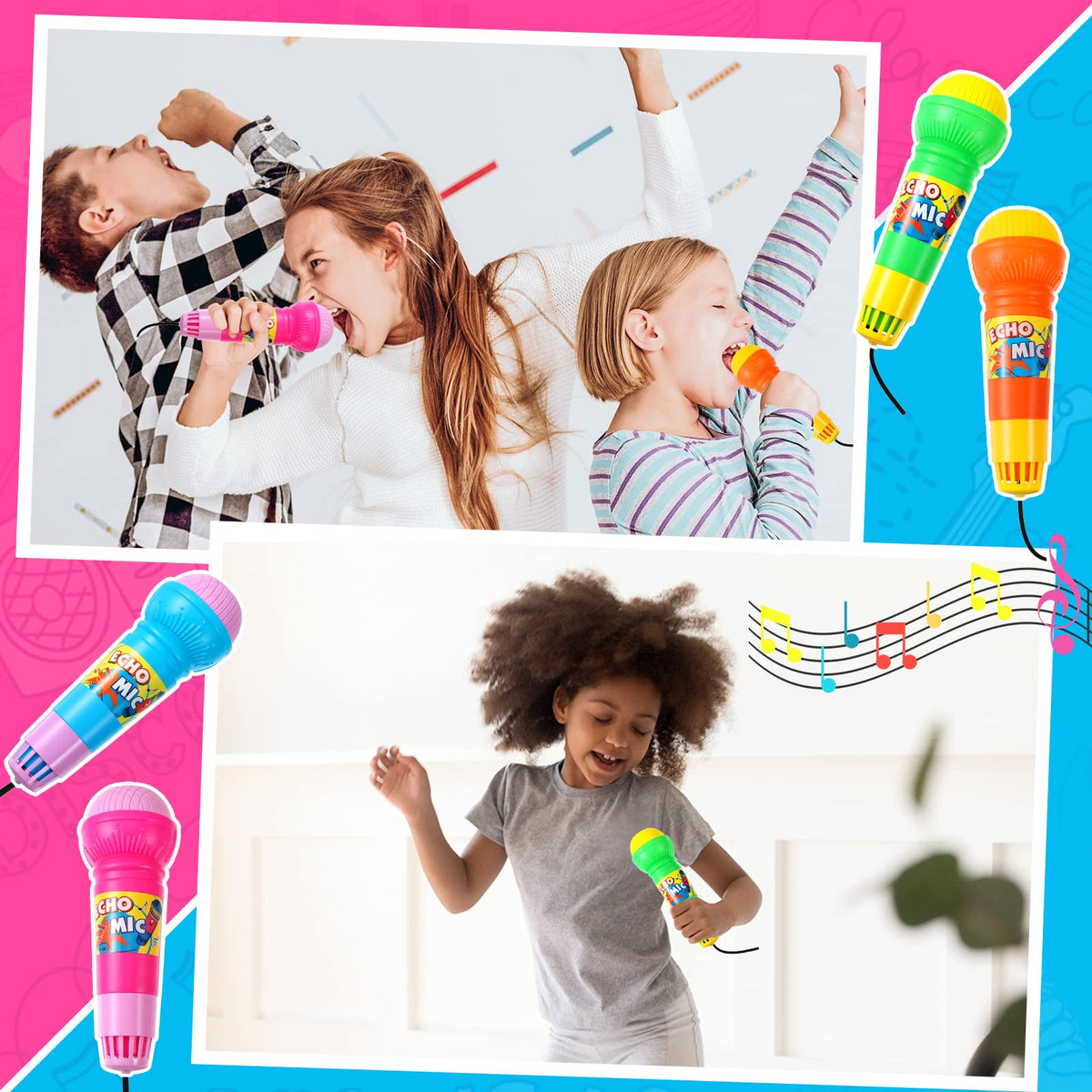 Woanger Echo Microphone no-battery echo function for instant play.