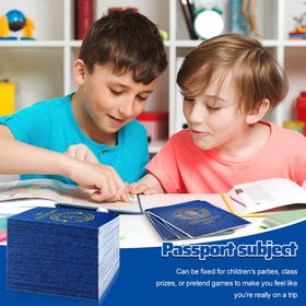Woanger travel-themed passport design encourages imaginative play and personal travel journaling.