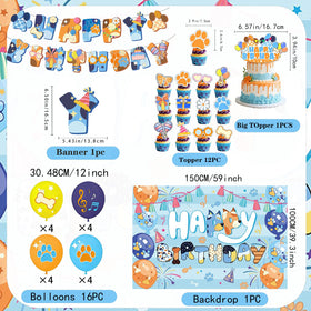 Woansju Blue Dogs balloons add playful color to indoor or outdoor parties