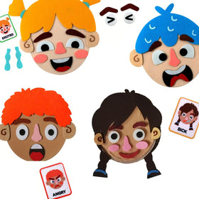 WOBOX 83 Pcs felt face puzzle pieces for expressive learning and creativity.