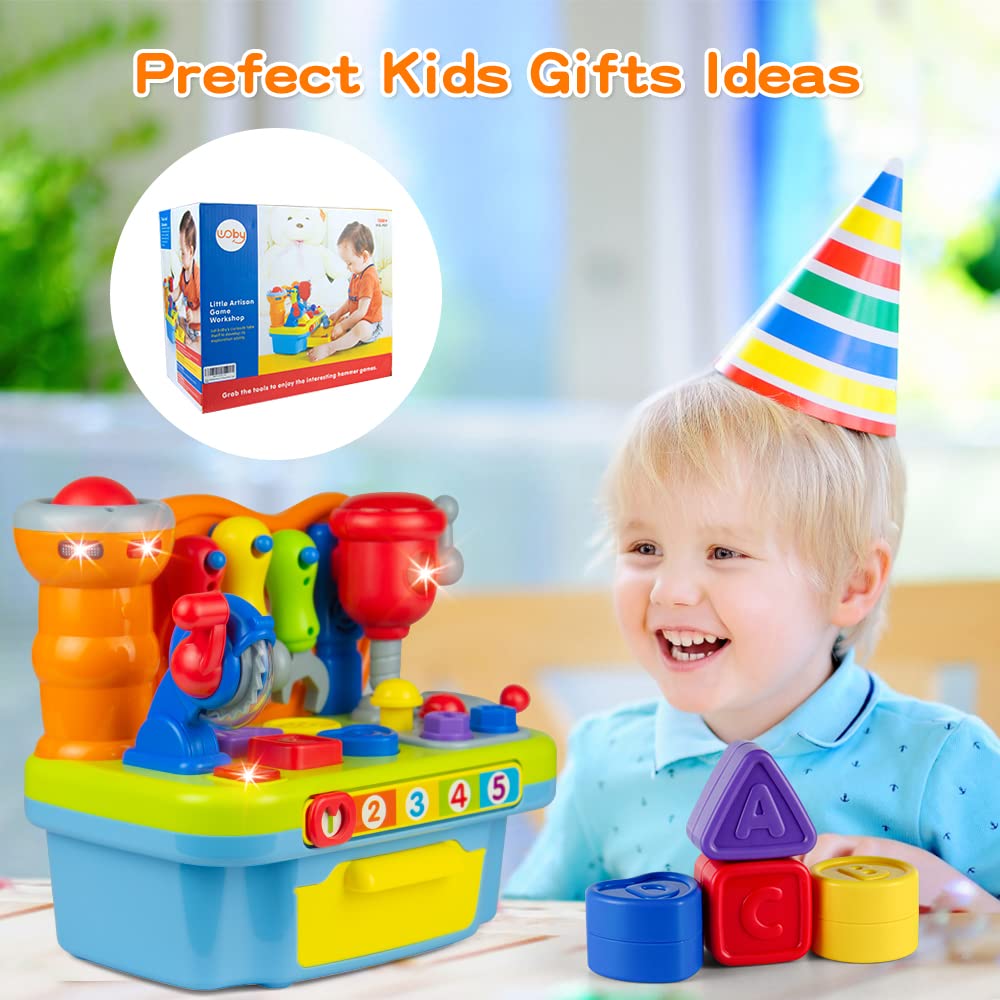 Woby shape sorter and storage drawer encourages organization during play