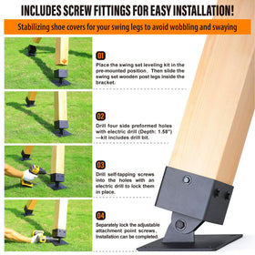 Includes all essential hardware and drill bits for easy setup.