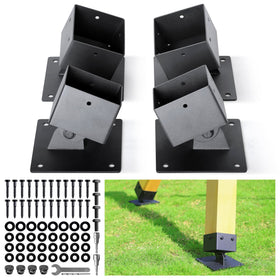 WOCEPU heavy-duty swing brackets stabilize a swing on uneven ground for safe play.