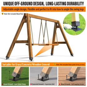 Universal 4x4 swing legs compatibility ensures versatile installation.