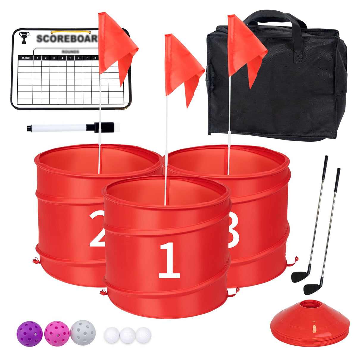 WodGod backyard golf set assembled for quick outdoor play