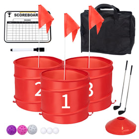 WodGod backyard golf set assembled for quick outdoor play