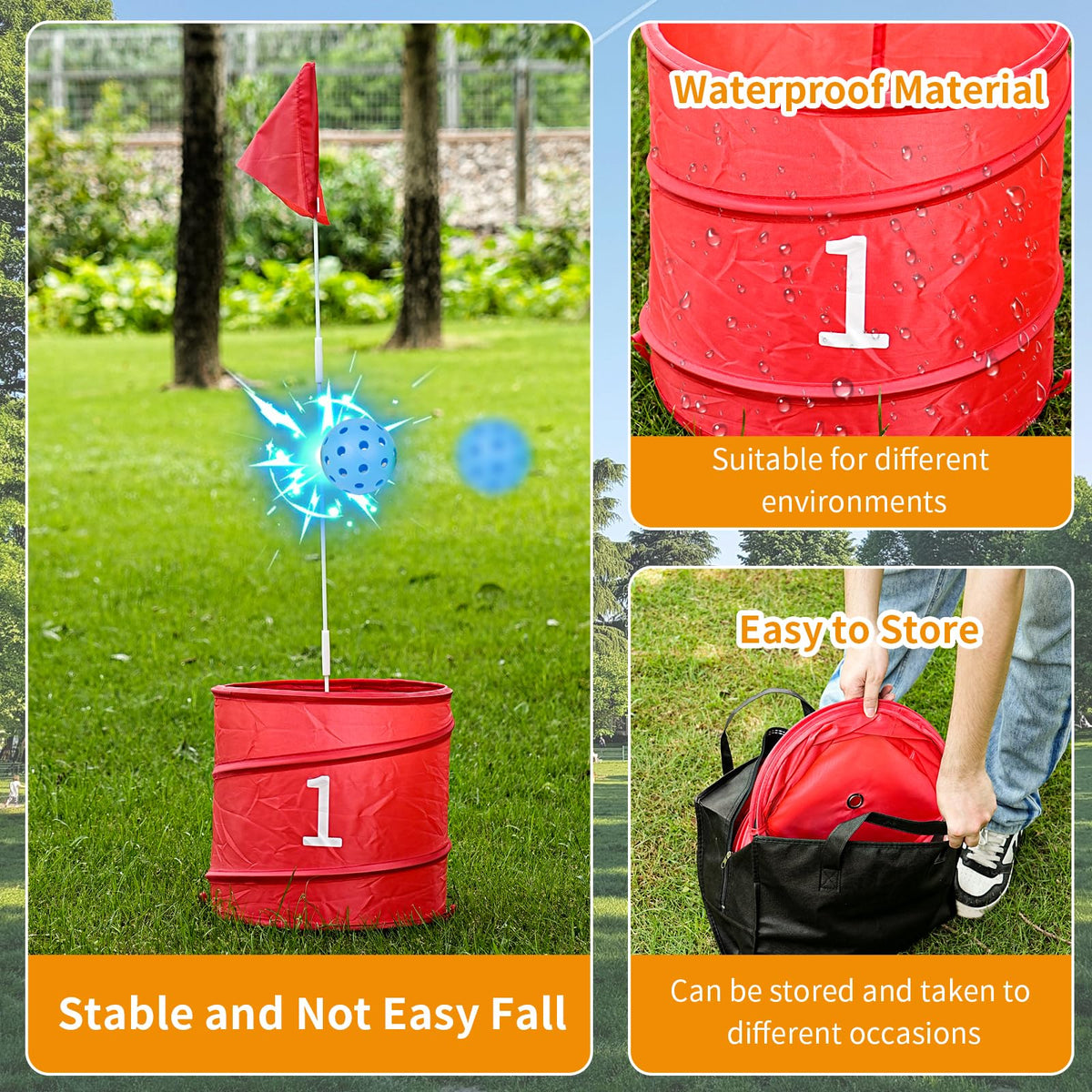 WodGod backyard golf set storage bag for easy transport