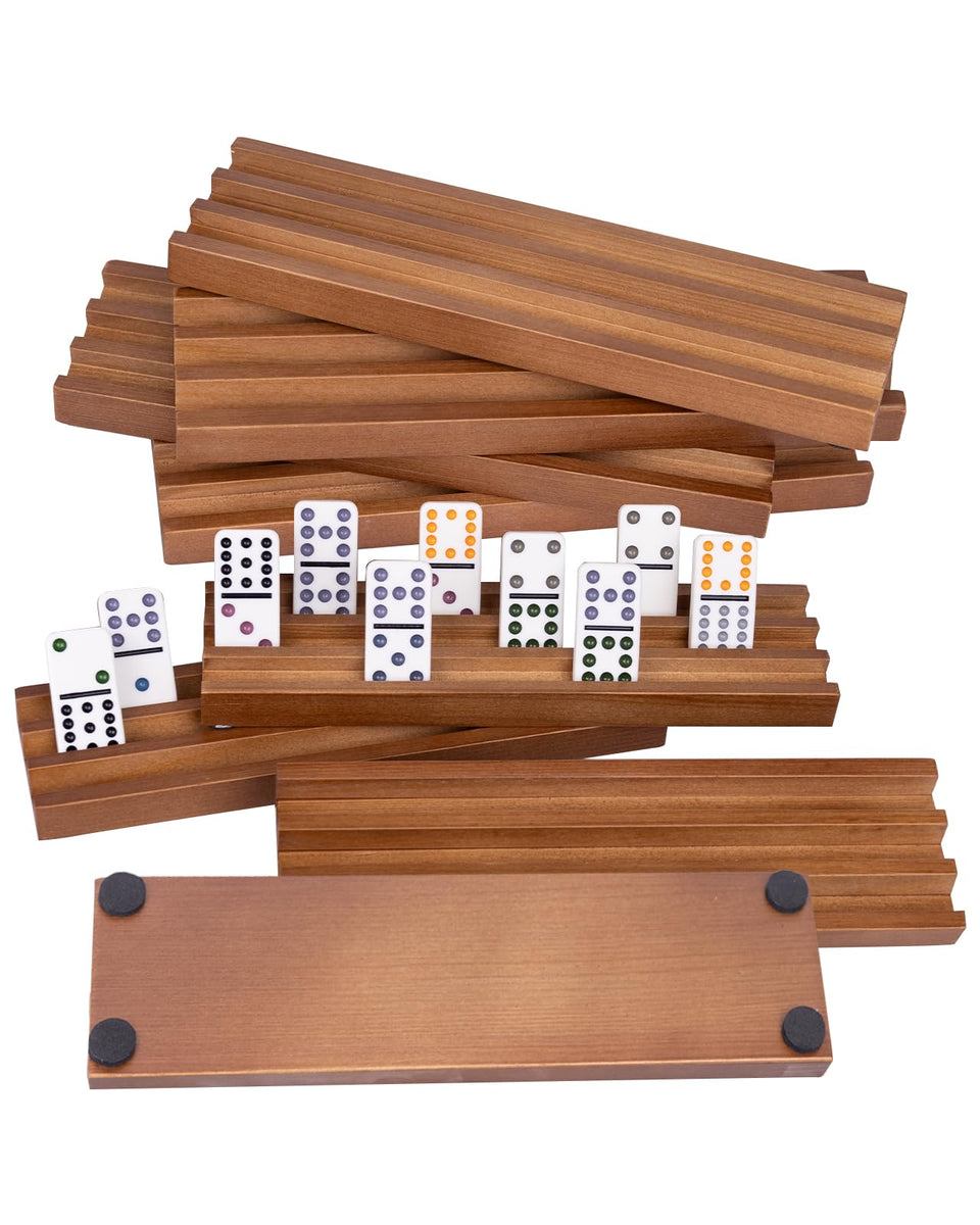 WodGod eight-piece domino racks for organized gameplay