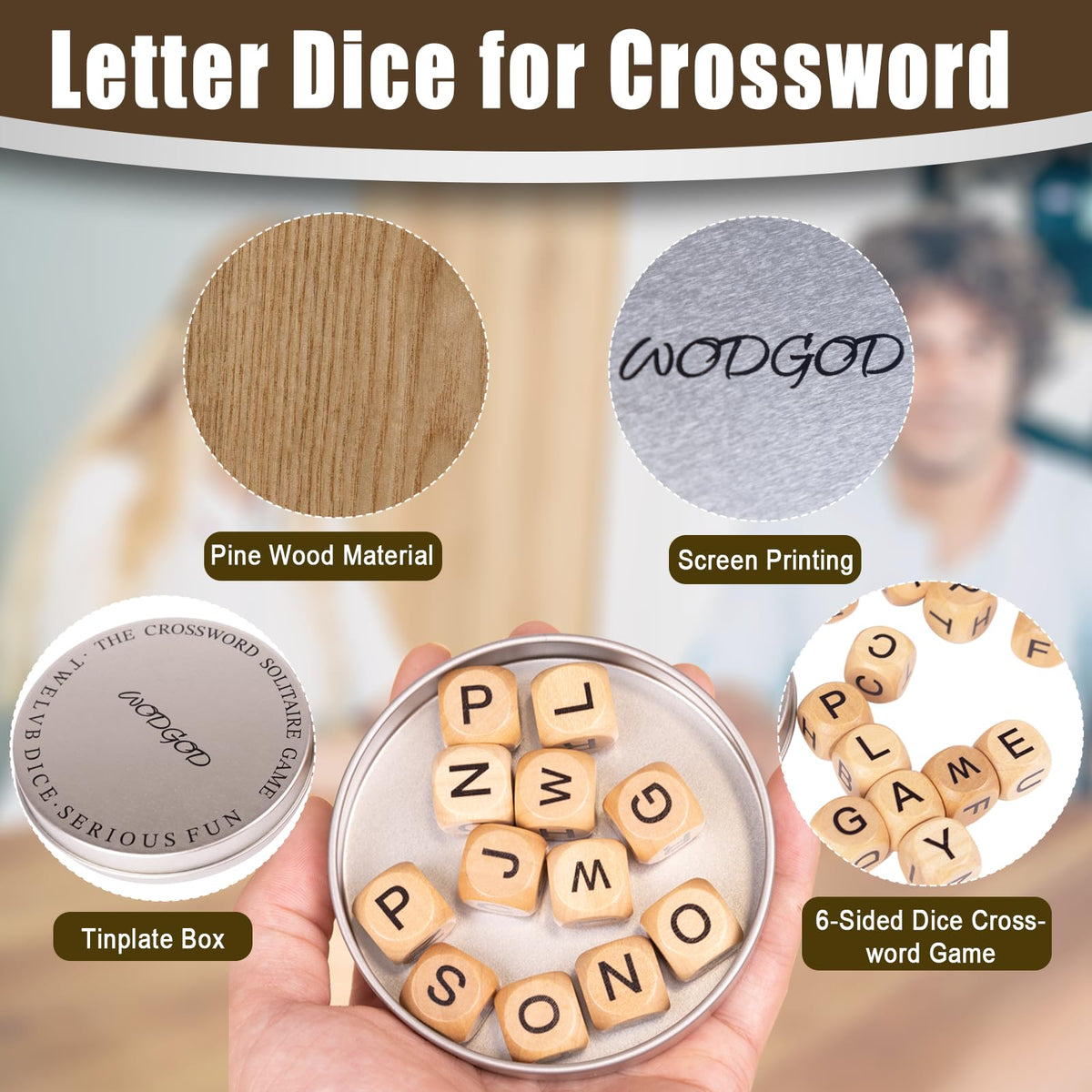 WodGod premium wooden dice built to withstand outdoor and indoor play.