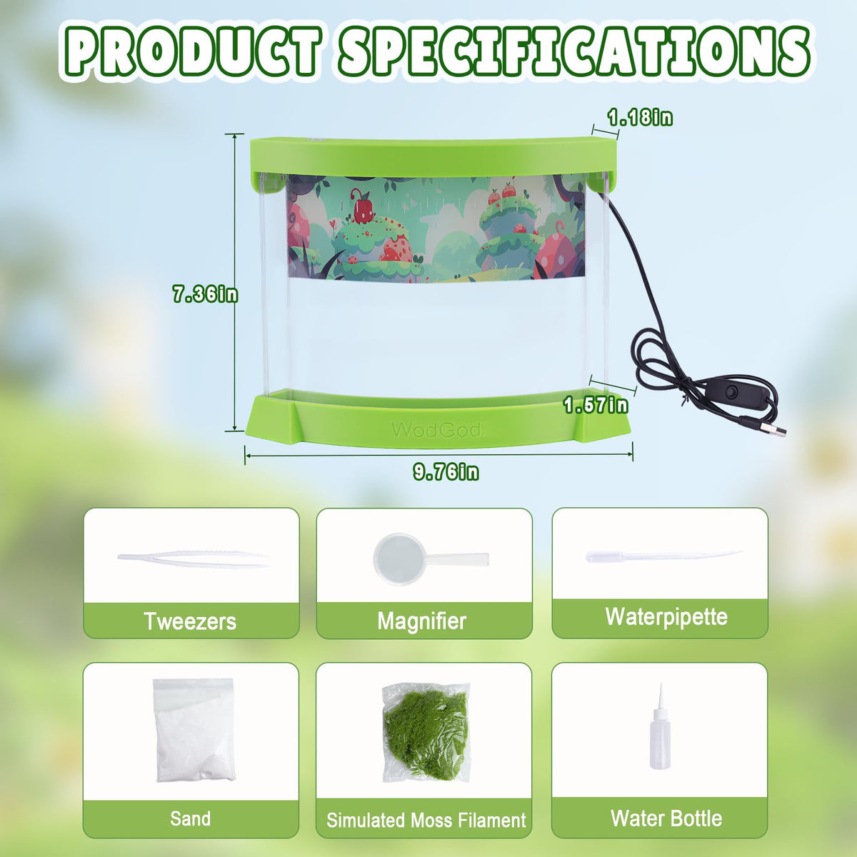 WodGod LED light strip for bright, adjustable colony viewing