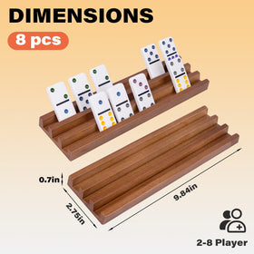WodGod pine domino racks with non-slip pads on bottom