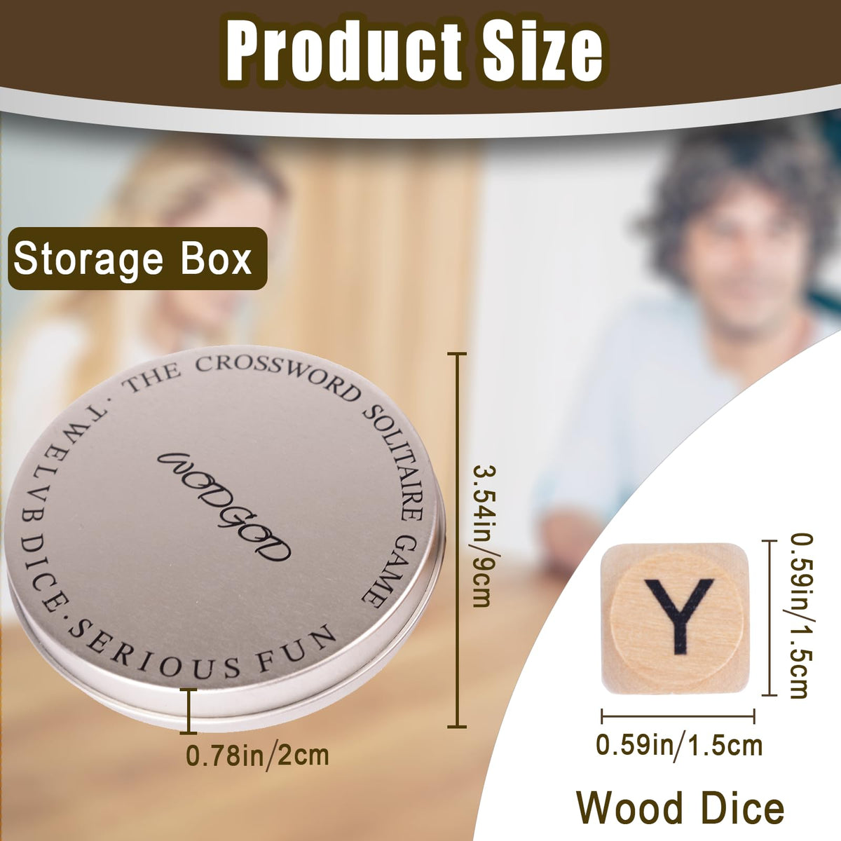 WodGod two-pack storage boxes organize the crossword dice for travel.