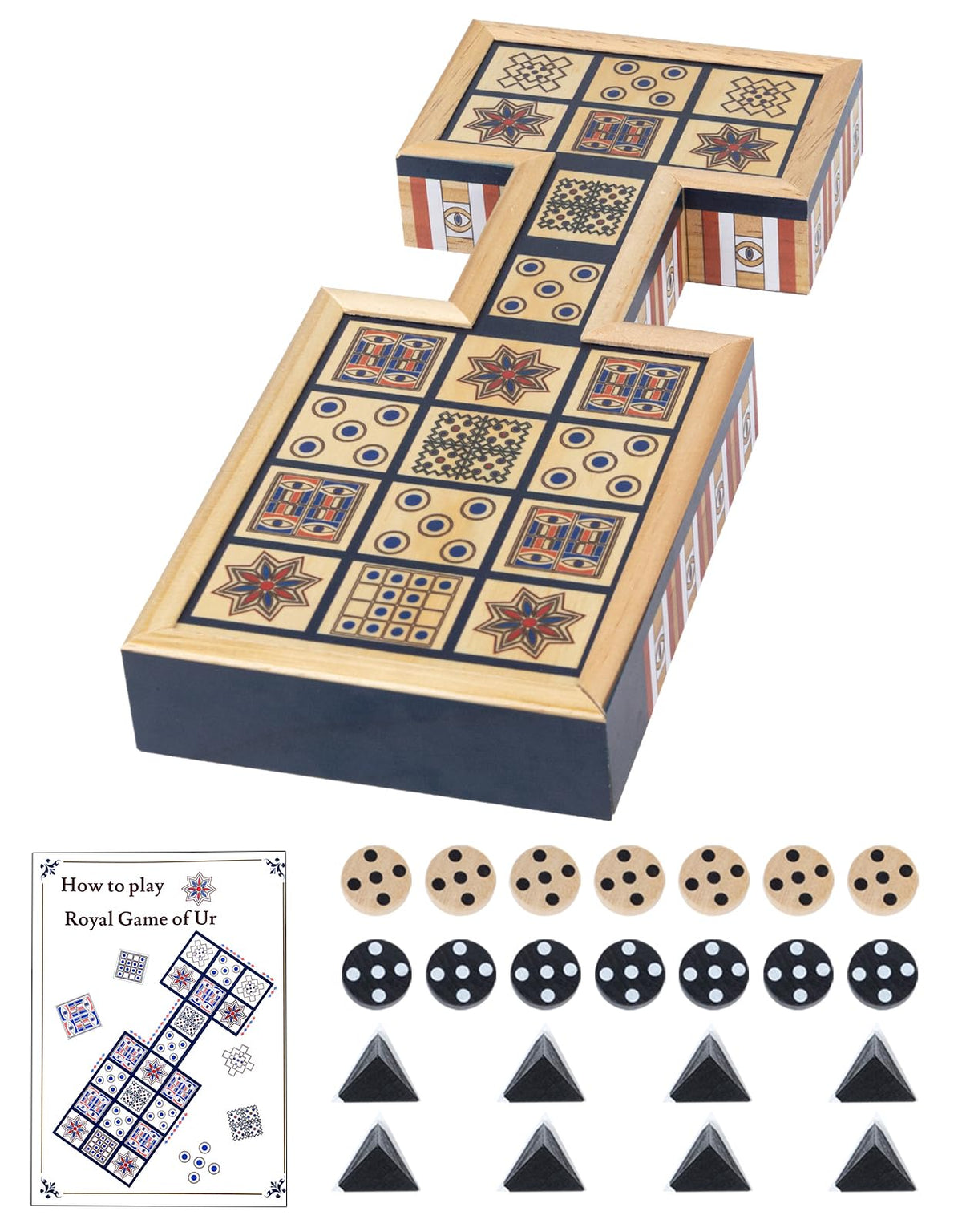 WodGod wooden UR board with built-in storage drawers for tidy play.