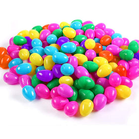 WODMAZ durable, smooth plastic eggs safe for outdoor parks and yards.