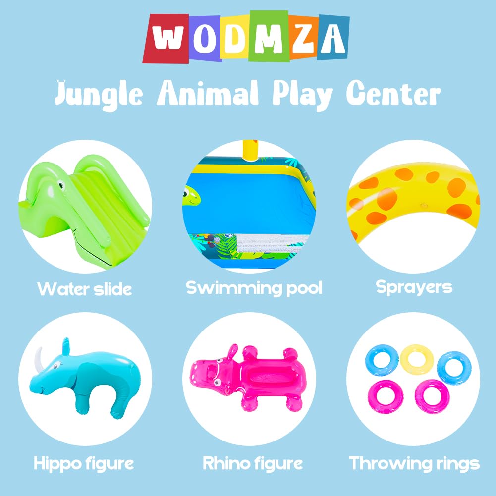 WODMAZ hippo figure enhances the center’s jungle theme and playful targets.